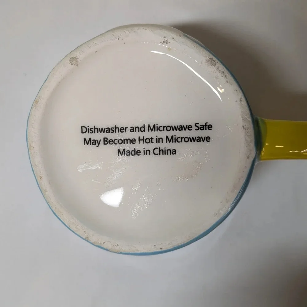Easter Bunny Mug , unbranded, blue, white, yellow